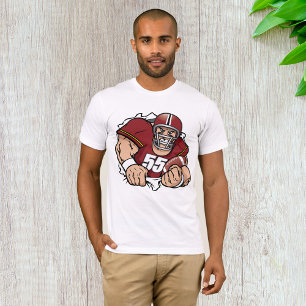 Camiseta Jogador De Futebol Americano Furioso A Atravessar