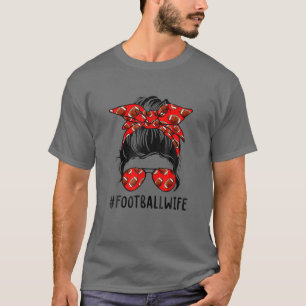 Camiseta Jogador de futebol americano Mothe, uma mulher de