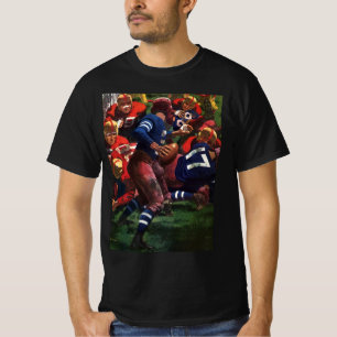 Camiseta Jogador de futebol americano quarterback vintage e