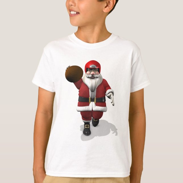 Camiseta Jogador de futebol americano Santa Claus (Frente)
