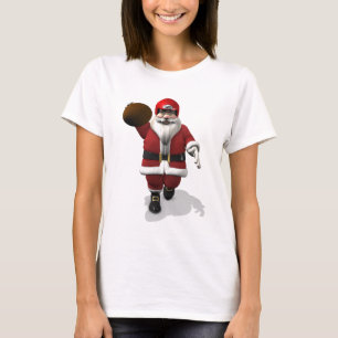 Camiseta Jogador de futebol americano Santa Claus