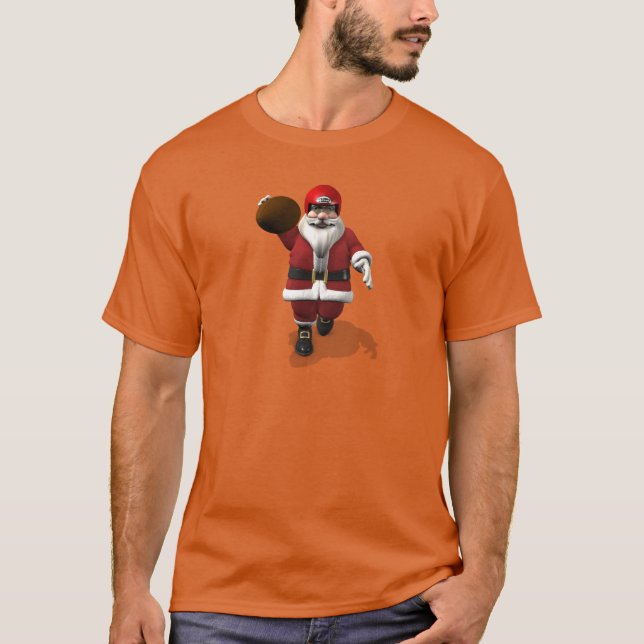 Camiseta Jogador de futebol americano Santa Claus (Frente)