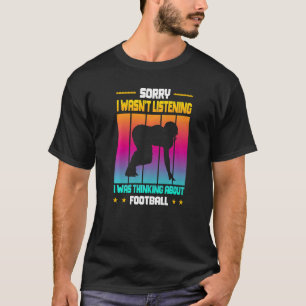 Camiseta Jogador de futebol americano Vintage Sunset 1