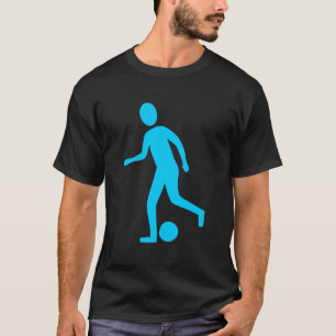 Camiseta Jogador de futebol - Azul-céu