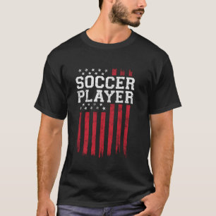 Camiseta Jogador de Futebol Bandeira Americana EUA Patriota