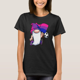 Camiseta Jogador De Futebol Bissexual Lgbt Q Cute Gnomo Bi