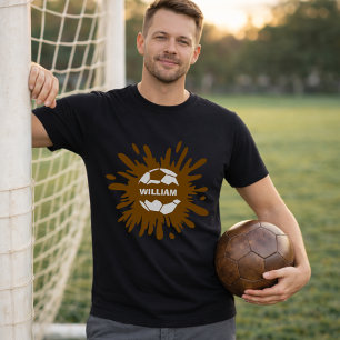 Camiseta Jogador de Futebol Bola Splash com Nome Personaliz