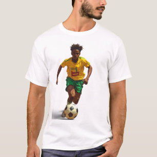Camiseta Jogador de Futebol Brasileiro Design Esp
