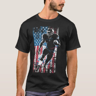 Camiseta Jogador de Futebol com Bandeira Americana Patriota