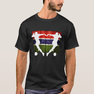 Camiseta Jogador de Futebol da Equipe de Bandeiras da Gâmbi