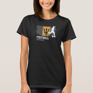 Camiseta Jogador de Futebol da Equipe de Futebol de Barbado
