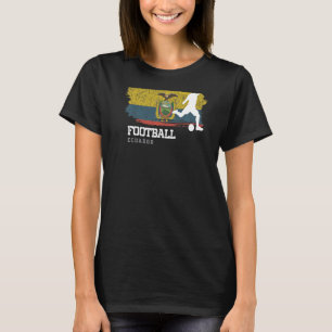 Camiseta Jogador de Futebol da Equipe de Futebol do Equador