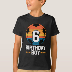 Camiseta Jogador de Futebol de 6 Anos de Idade Aniversário