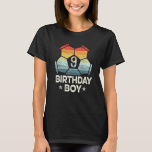 Camiseta Jogador de futebol de 9 anos 9 anos Aniversário No
