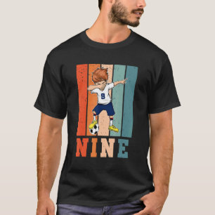 Camiseta Jogador de futebol de 9 anos, Dabbing Boy, Vintage