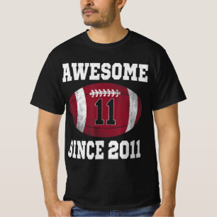 Camiseta Jogador De Futebol De Aniversário De 11, Vintage,