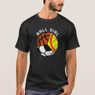 Camiseta Jogador de futebol de bola de futebol da Ball Girl