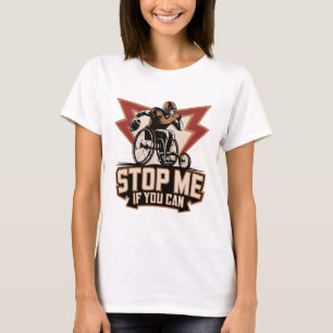 Camiseta Jogador de Futebol de Cadeira de Rodas Deficiente