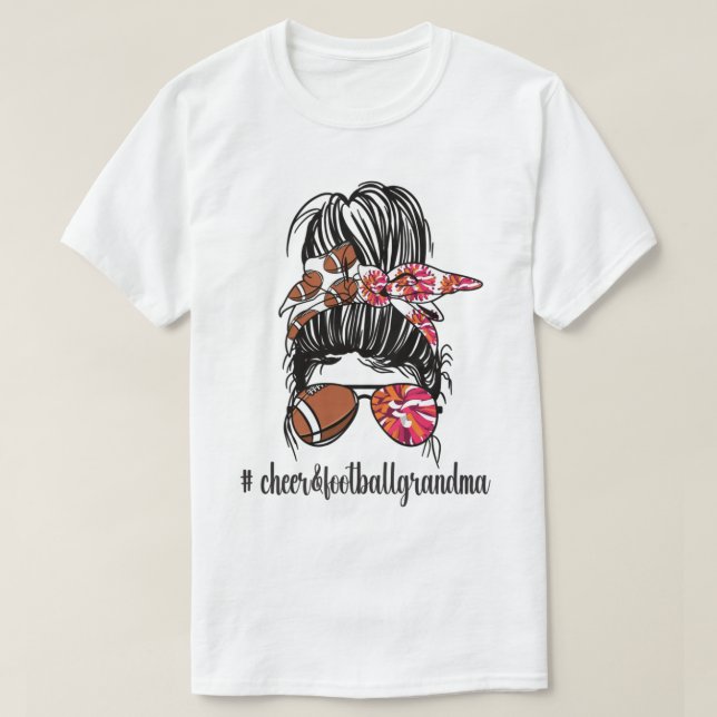 Camiseta Jogador de futebol de Cheerleader de Vovó de Futeb (Frente do Design)