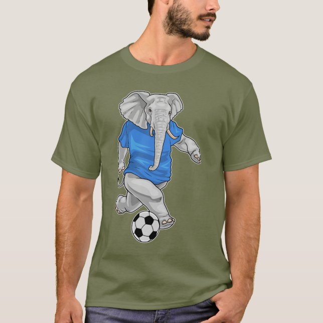 Camiseta Jogador de futebol de elefante (Frente)