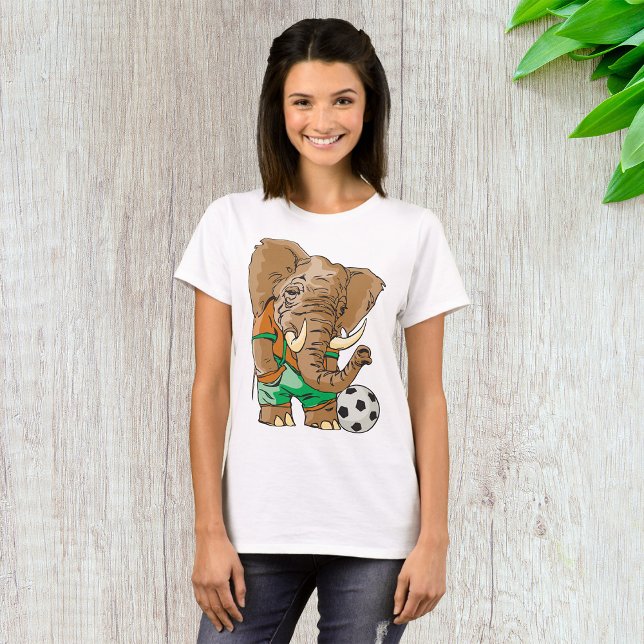 Camiseta Jogador de futebol de elefante - Animal de esporte (Criador carregado)