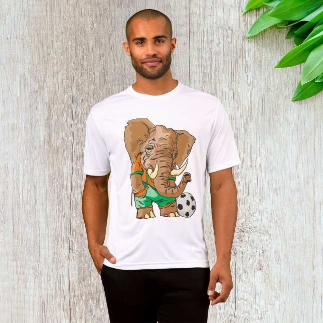 Camiseta Jogador de futebol de elefante - Animal de esporte (Criador carregado)