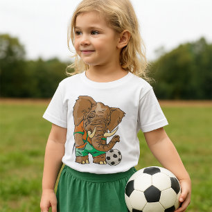 Camiseta Jogador de futebol de elefante - Animal de esporte