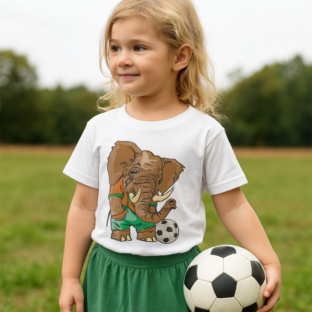 Camiseta Jogador de futebol de elefante - Animal de esporte (Criador carregado)