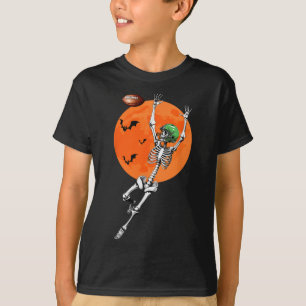Camiseta Jogador de Futebol de Halloween Esqueleto