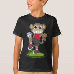 Camiseta Jogador de futebol de macaco