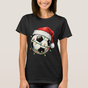 Camiseta Jogador de Futebol de Natal Chapéu de Papai Noel X