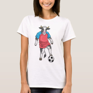 Camiseta Jogador de Futebol de Vaca Futebol Esportes