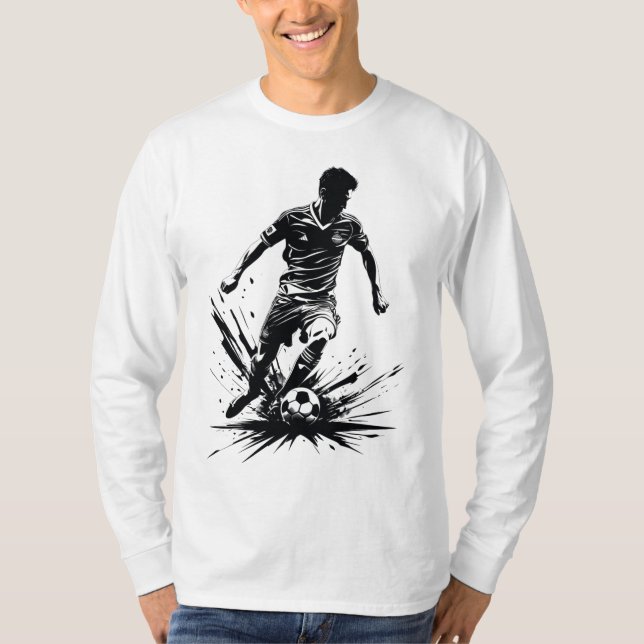 Camiseta Jogador de Futebol Dinâmico (Frente)