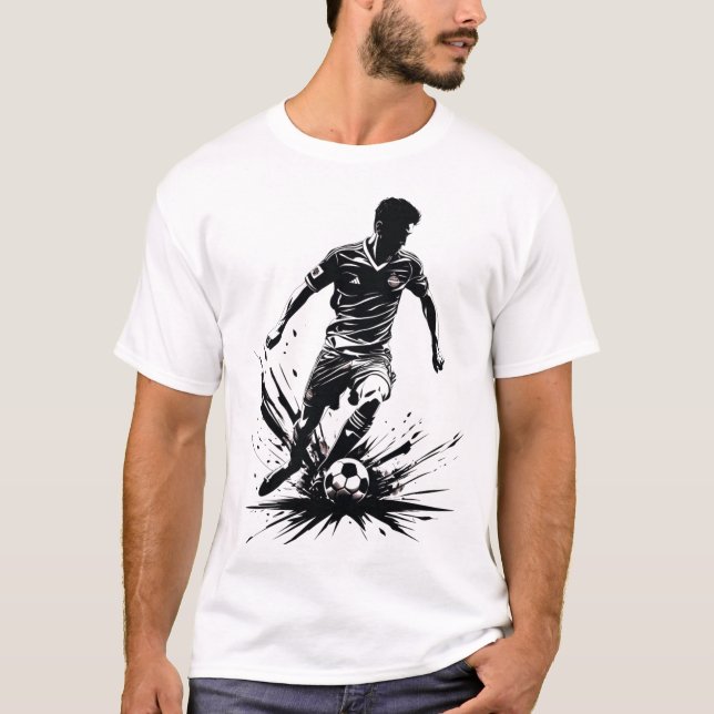 Camiseta Jogador de Futebol Dinâmico (Frente)