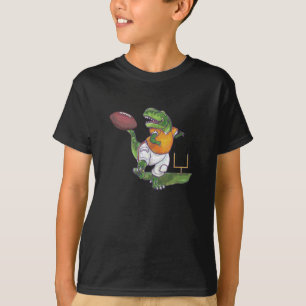 Camiseta Jogador De Futebol Dino Kids Dark Tee