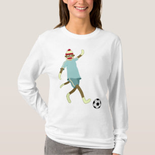 Camiseta Jogador de futebol do macaco da peúga