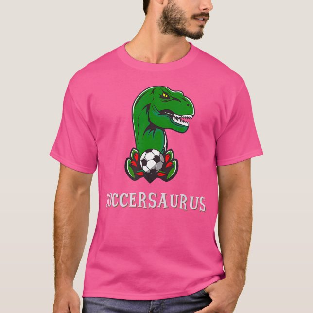 Camiseta Jogador de futebol do Soccersaurus Meninos T-Rex D (Frente)