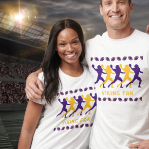 Camiseta Jogador de futebol Dourado Roxo Viking Silhouettes
