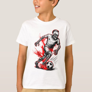 Camiseta Jogador de Futebol Esqueleto - Fantasma Assustador