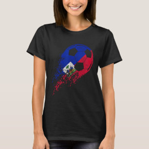 Camiseta Jogador de futebol haitiano orgulho da bandeira ha