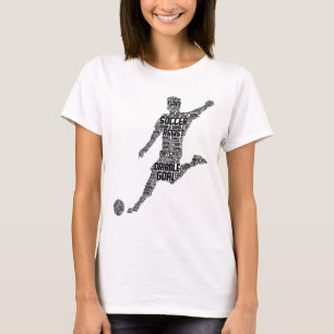 Camiseta Jogador de Futebol Homens Crianças Meninos