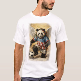 Camiseta Jogador de Futebol Jamaicano Panda em um