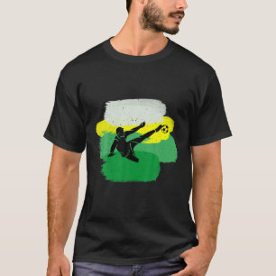 Camiseta Jogador De Futebol legal Com Cores Verdes Para Esp