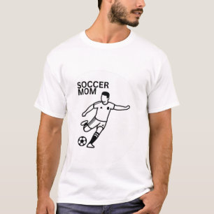 Camiseta Jogador de Futebol Mãe de Futebol Adesivo de Linha