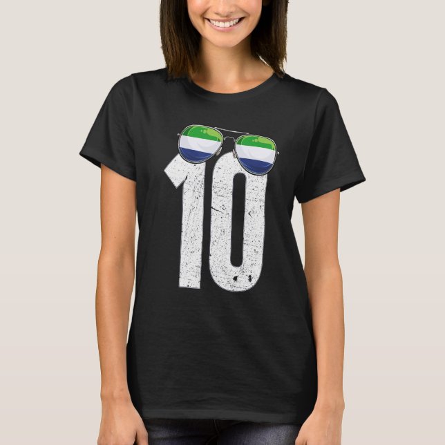 Camiseta Jogador de futebol na Serra Leoa Número 10 Serra L (Frente)