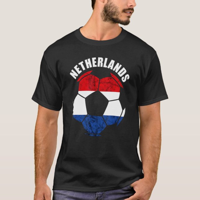 Camiseta Jogador de futebol neerlandês do Orgulho neerlandê (Frente)