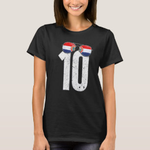Camiseta Jogador de futebol paraguaio número 10 sinalizador