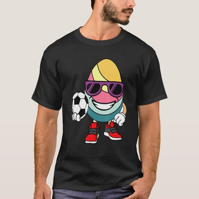 Camiseta Jogador de futebol, Páscoa de Ovo Dia Engraçado Me (Frente)