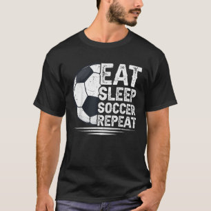 Camiseta Jogador de futebol Repetitivo Sleep Soccer