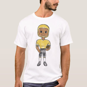 Camiseta jogador de futebol retrô vintage preto amarelo sim